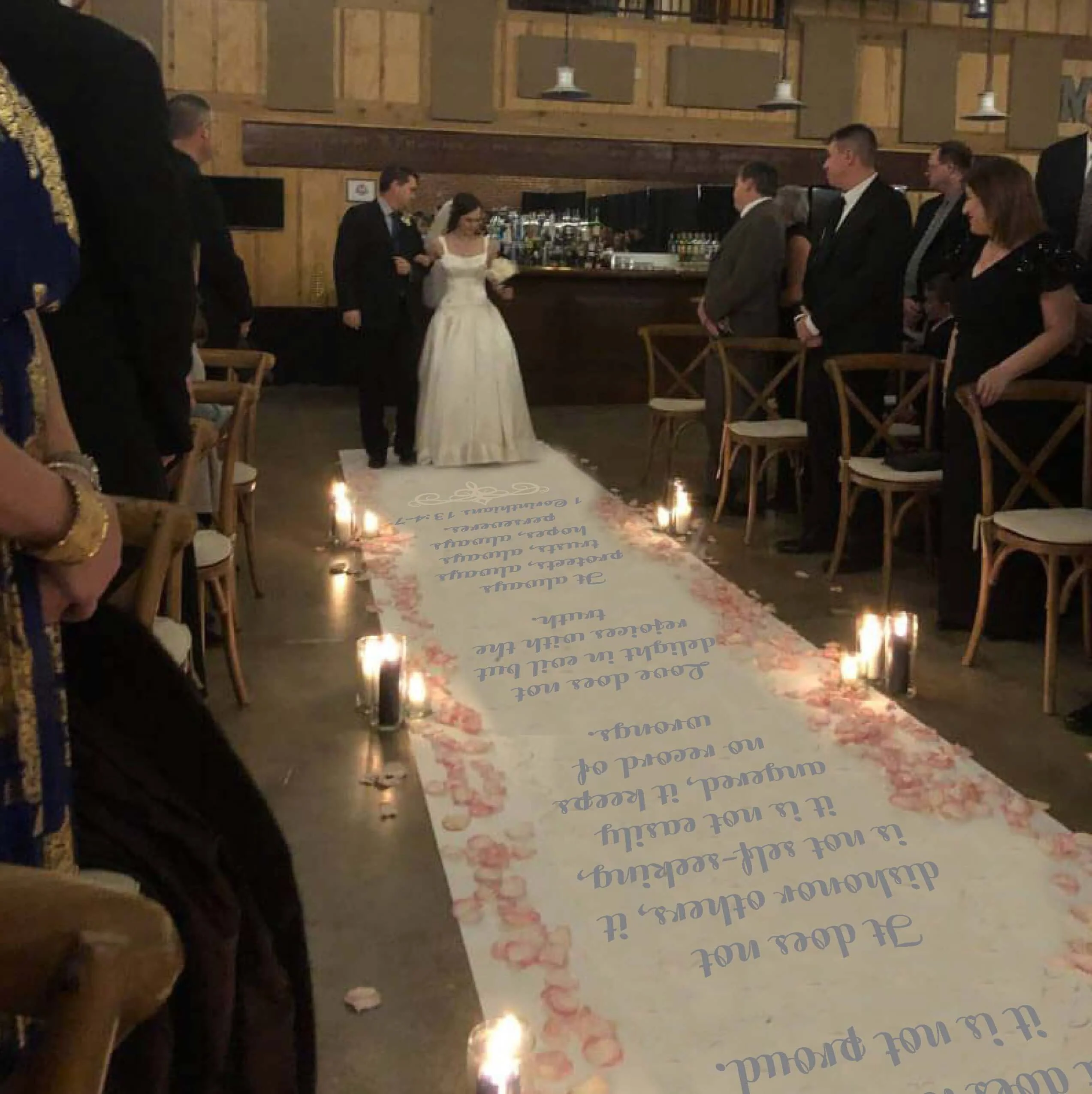 1 Corinthians 13:4-7 Wedding Aisle Runner - Image 4