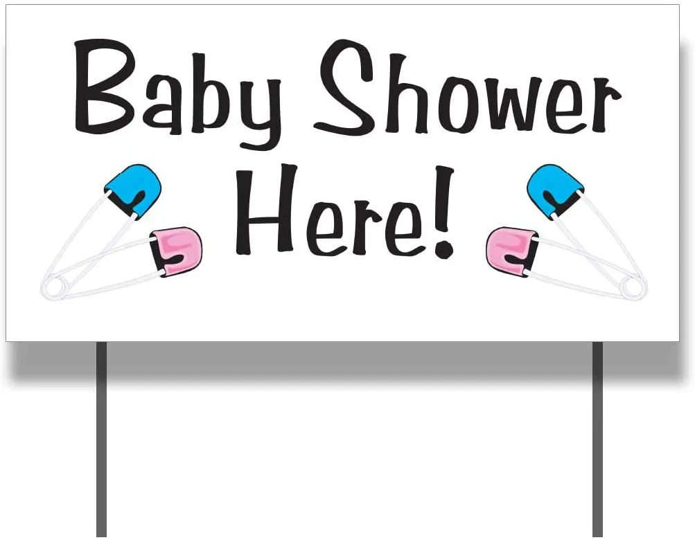 12"x24" Baby Shower Baby Announcement Yard Sign - Image 2