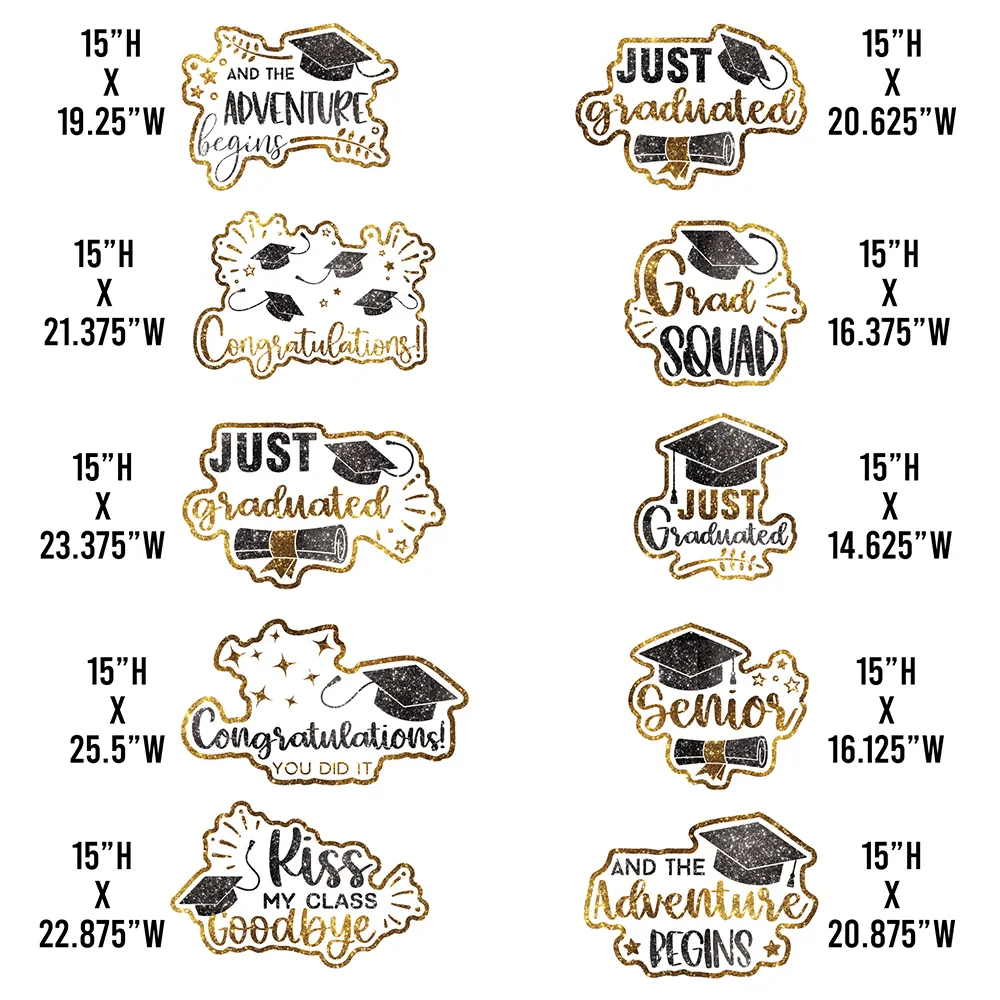 15" Graduation Sayings Yard Card Bundle | 10 pc Set - Image 2