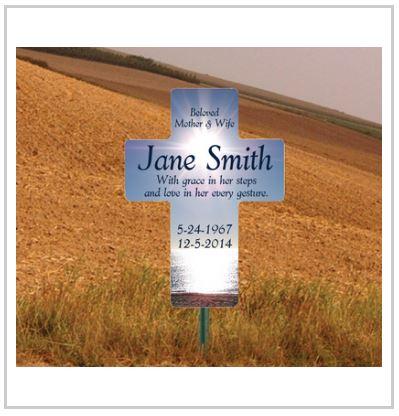 22"x16" Roadside Memorial Cross Sign - Image 7
