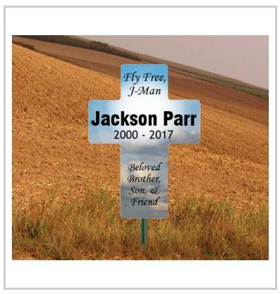 22"x16" Roadside Memorial Cross Sign - Image 9