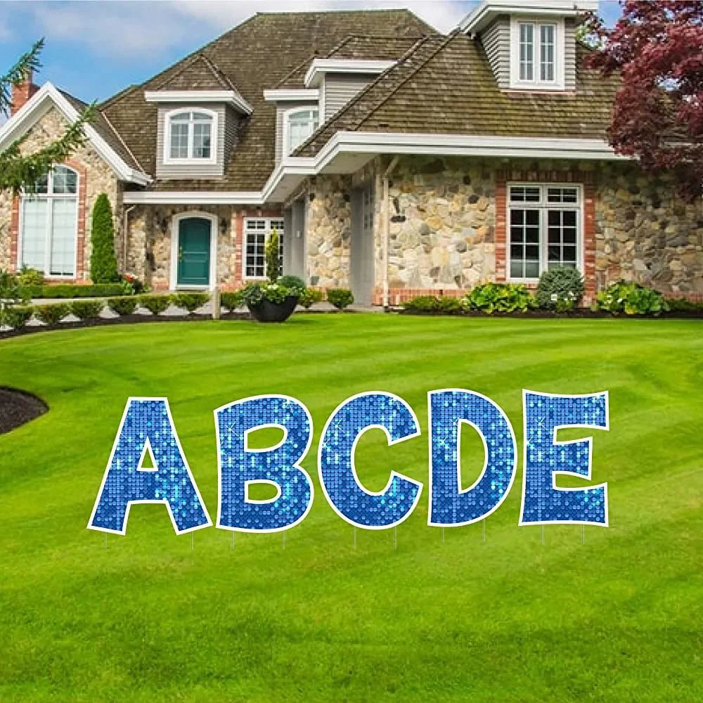 18" Alphabet Yard Card Letters | KG Font | Disco Sparkle | 26 pc Set - Image 17