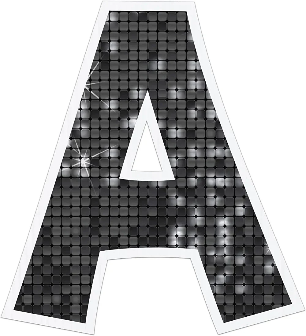 18" Alphabet Yard Card Letters | KG Font | Disco Sparkle | 26 pc Set - Image 5