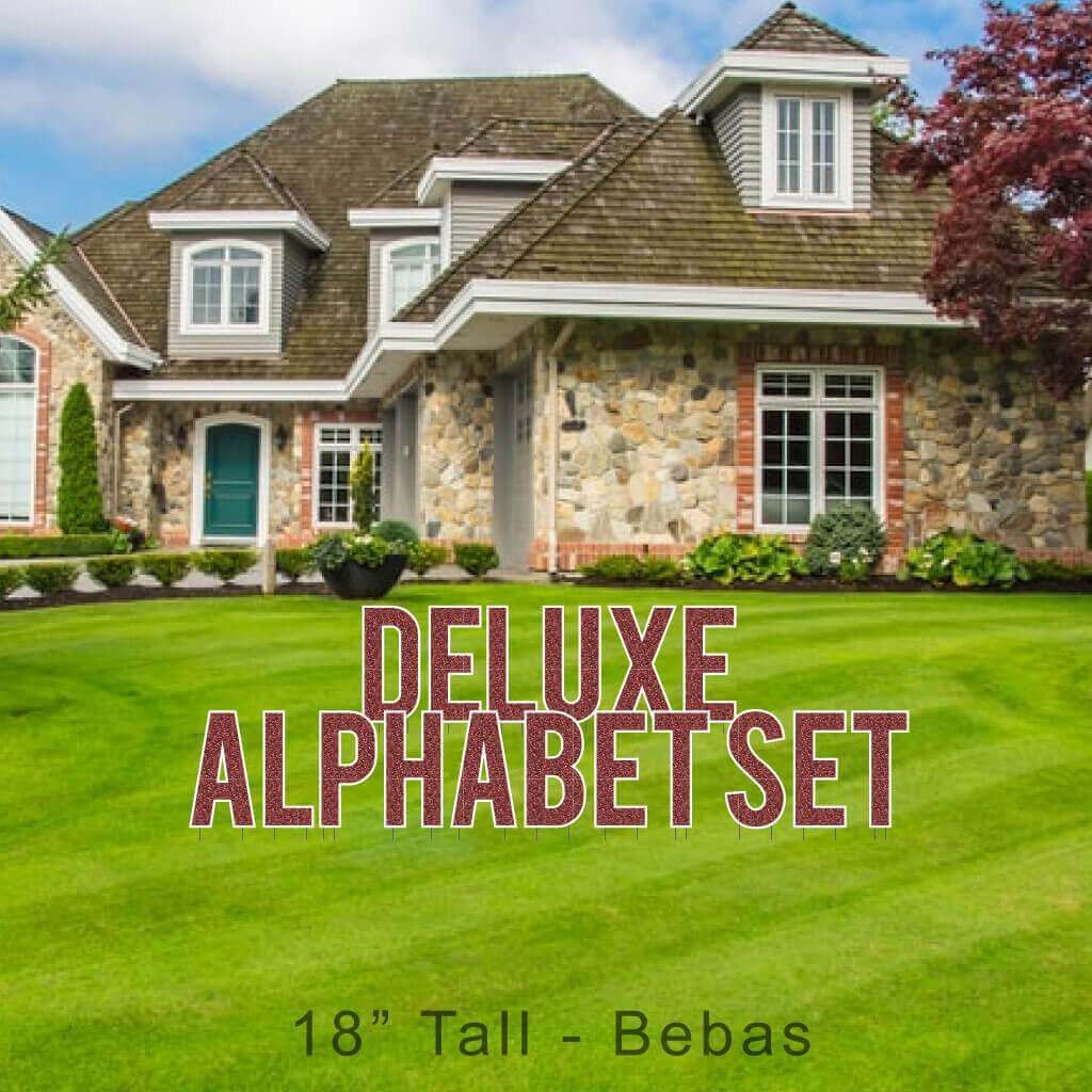 18" Bebas Faux Glitter Deluxe Alphabet Set - 130 pcs - Image 7