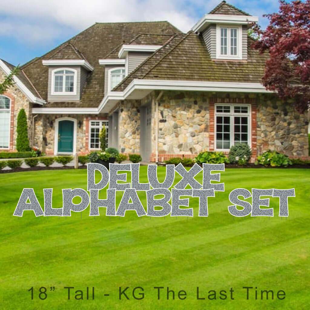 18" KG The Last Time Faux Glitter Deluxe Alphabet Set - 130 pcs - Image 8