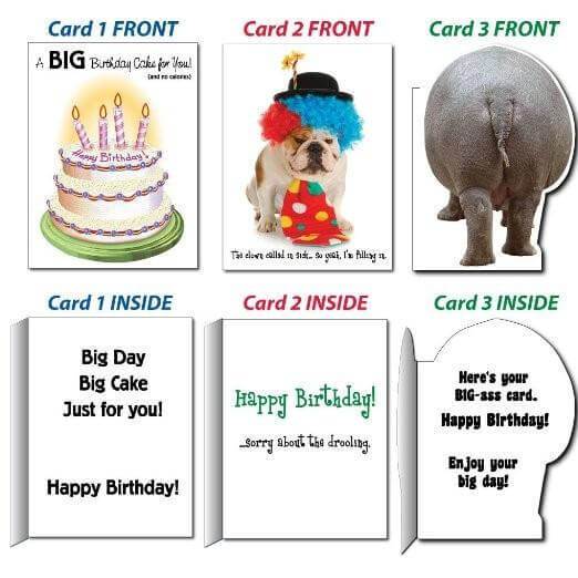 18"x24" BIG Funny Birthday Greeting Card Set of 6 - Image 2