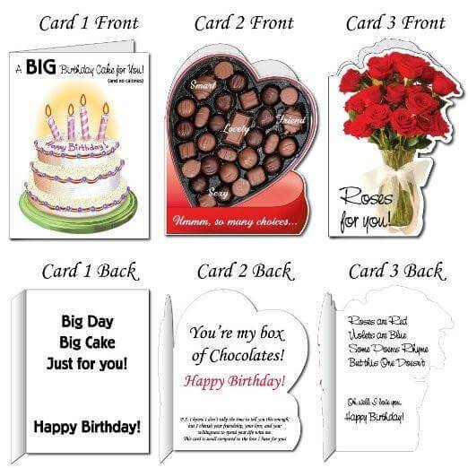 18"x24" BIG Thinking of You, Valentine and Birthday Cards Set of 6 - Image 2