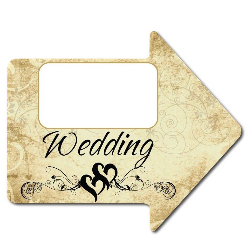18"x24" Wedding Arrow 2 Sided Yard Sign - Image 2