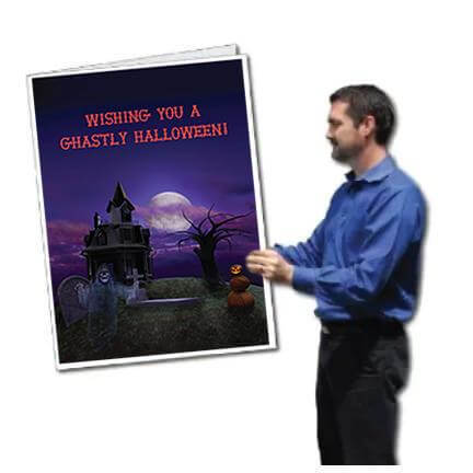 3' Custom Giant Happy Halloween Greeting Card