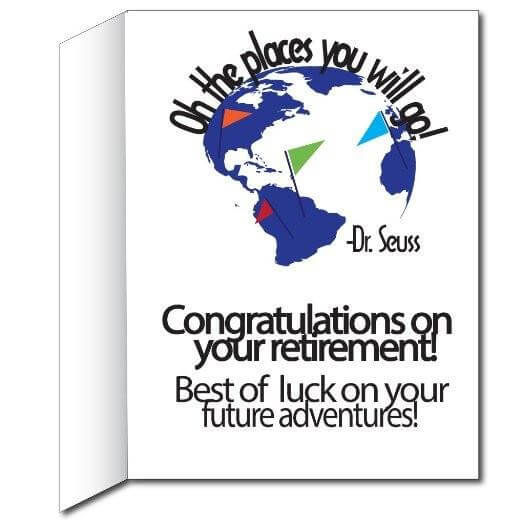 2' x 3' Giant Places You Will Go Male Retirement Greeting Card - Image 3