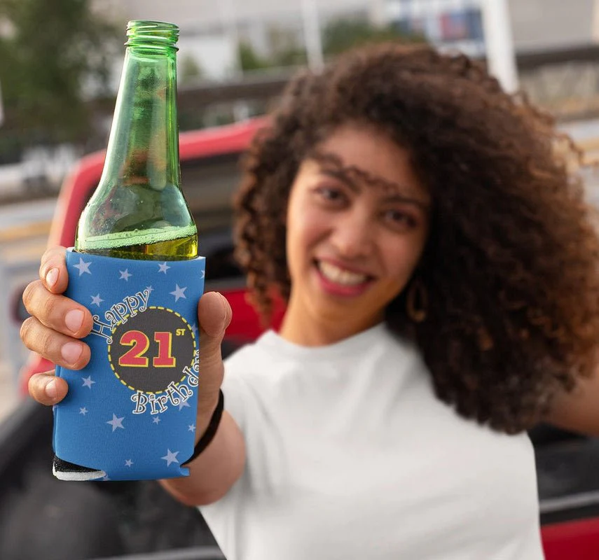 21st Birthday Party Can Cooler Set