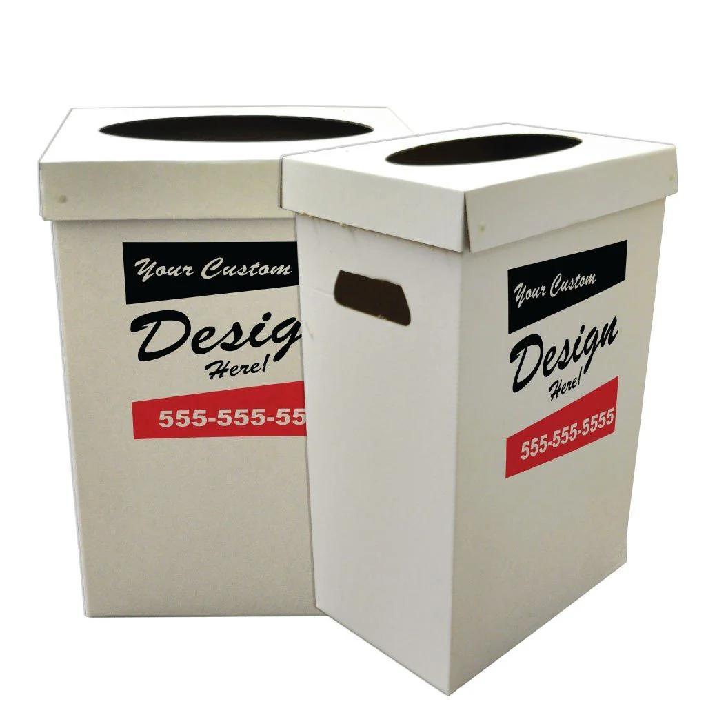 22.3 Gallons Custom Disposable Recyclable Cardboard Trash Can