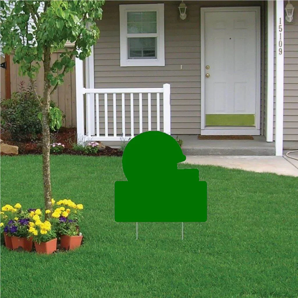22" Football Helmet Corrugated Plastic Yard Sign Blank - Image 5