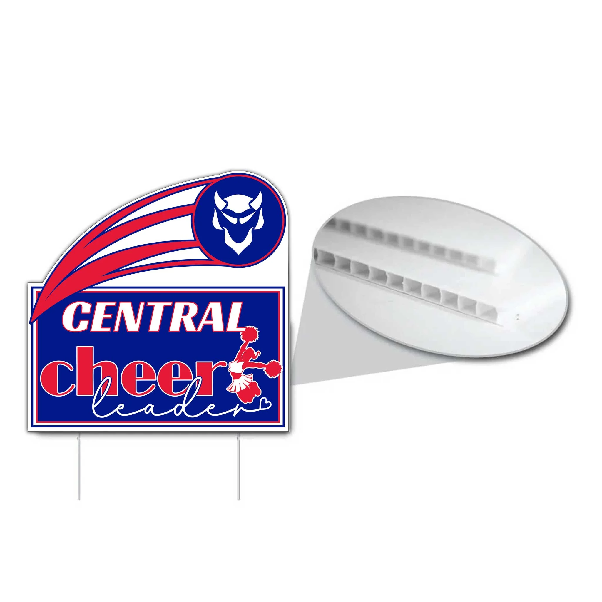 22" Custom Cheerleader Yard Sign - Image 3