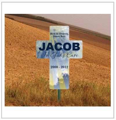 24"x33" Roadside Memorial Cross Sign - Image 14