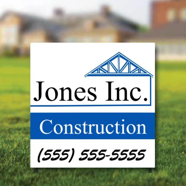 2'x2' Custom Contractor Yard Signs - Image 4