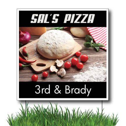 2'x2' Pizza Restaurant Yard Sign - Image 3