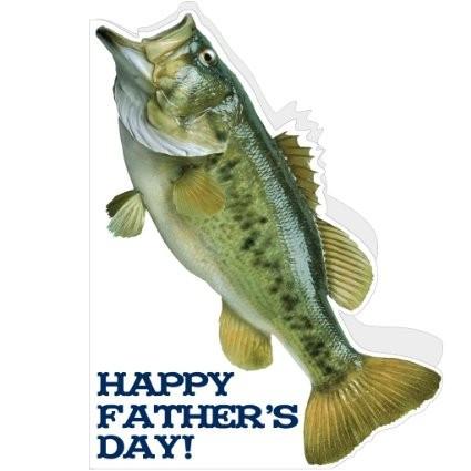 3' Giant Fish Shaped Father's Day Card