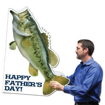 3' Giant Fish Shaped Father's Day Card - Image 2