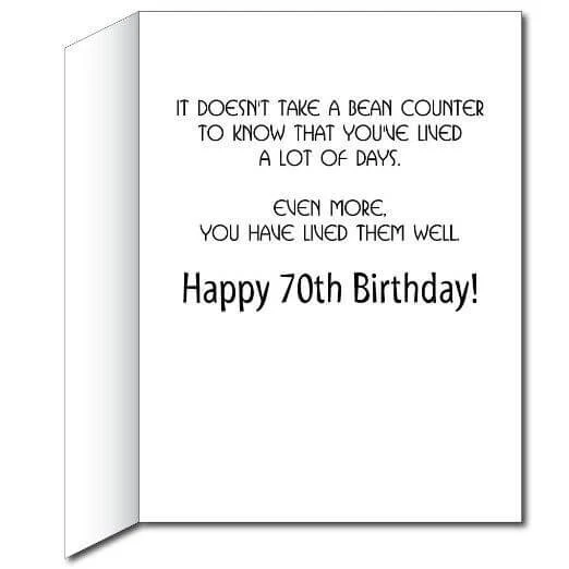 3' Giant 70th Office Birthday Greeting Card - Image 3