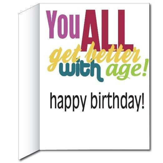3' Giant You, Cheese, Wine, and Clooney Birthday Greeting Card - Image 3