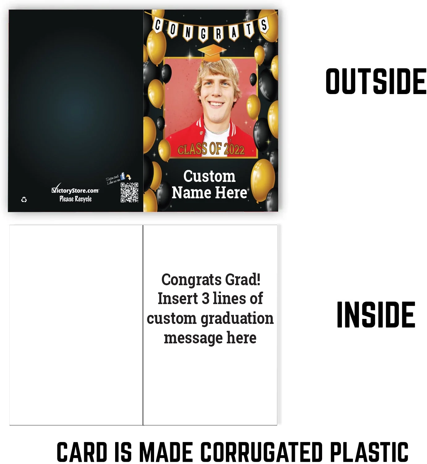 2'x3' Giant Congrats Graduate Photo Frame Greeting Card - Image 4