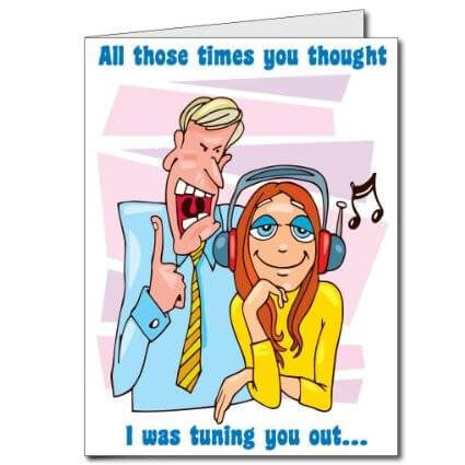3' Giant Father's Day 'Tuning You Out' Greeting Card - Image 2