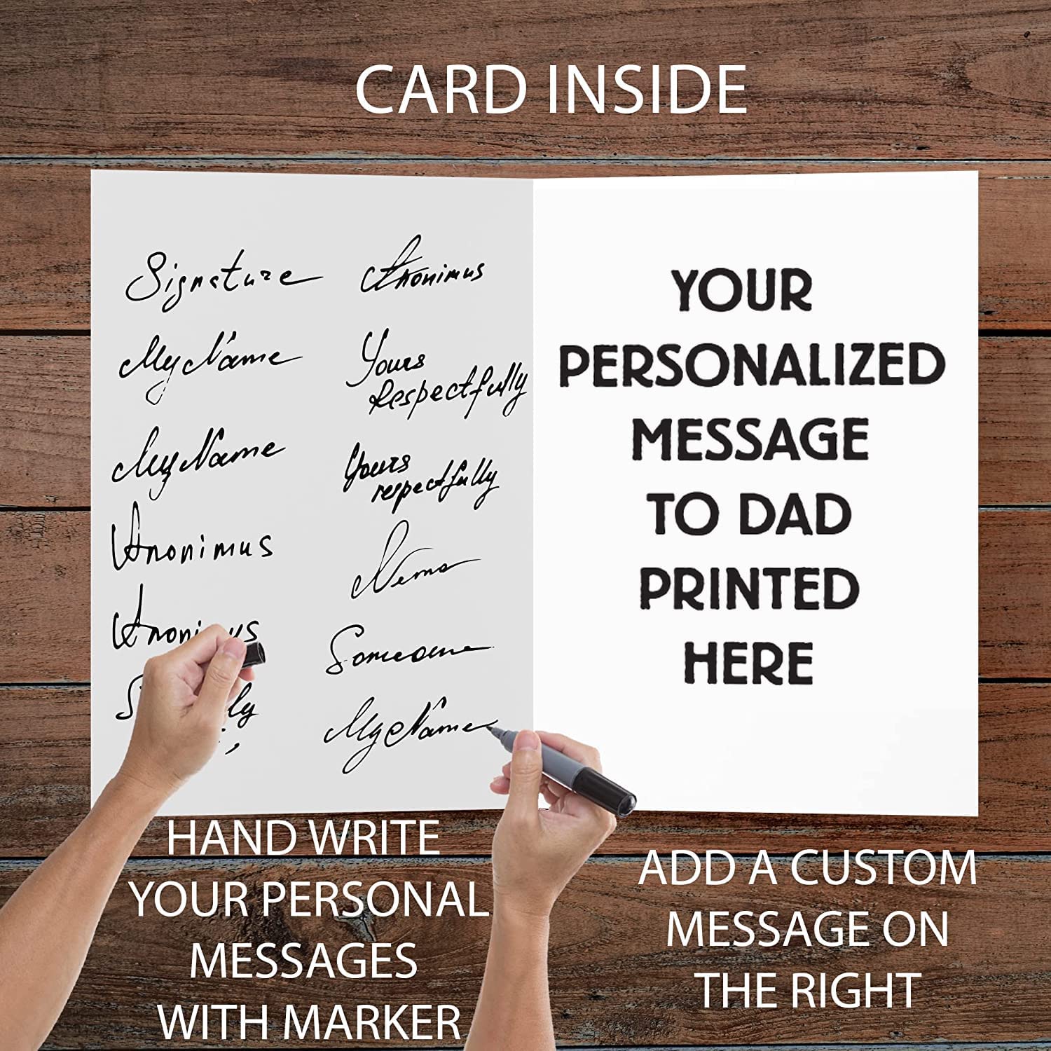 3' Custom Happy First Father's Day Card - Image 2