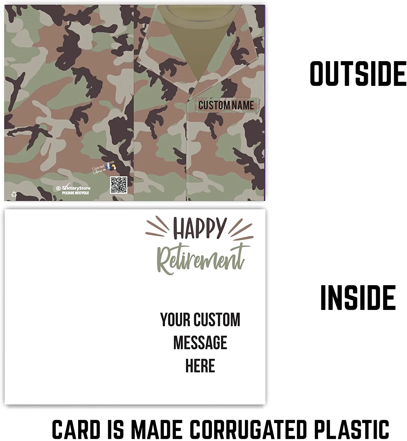 3' Custom Military Retirement Card - Image 4