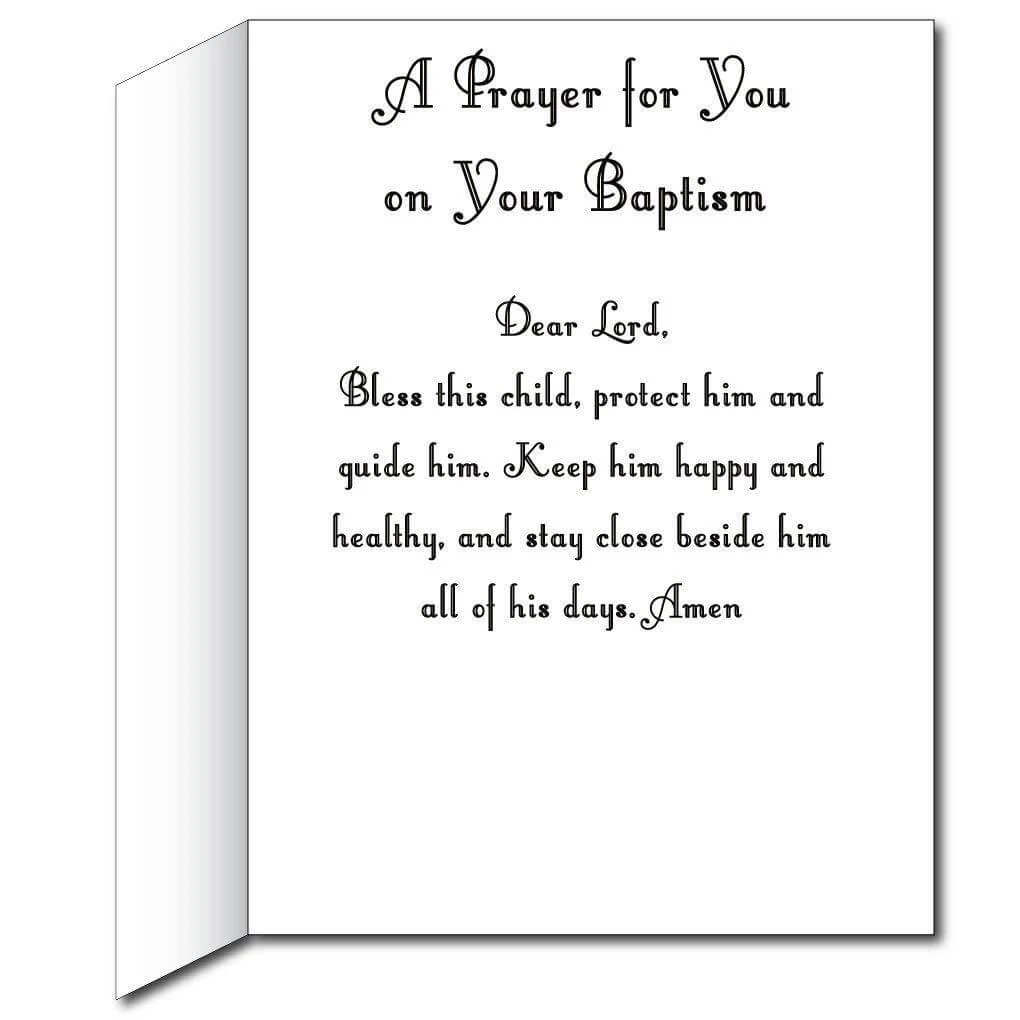 Giant Blue Boy Baptism Greeting Card - Image 2