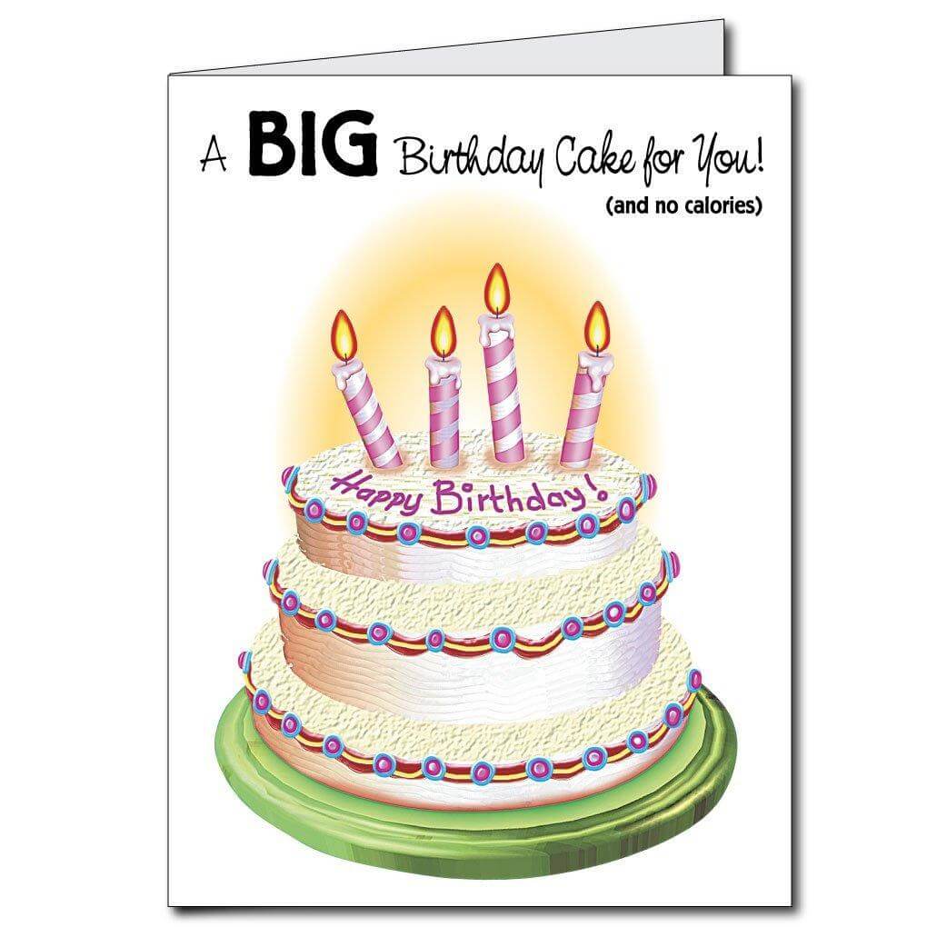 3' Giant Birthday Cake Birthday Greeting Card - Image 2