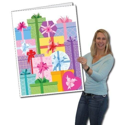 3' Giant Birthday Presents Greeting Card