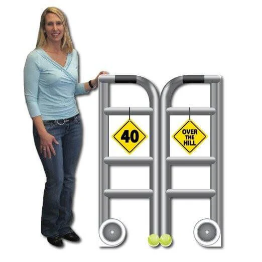 4' Giant Walker 40th Birthday Greeting Card