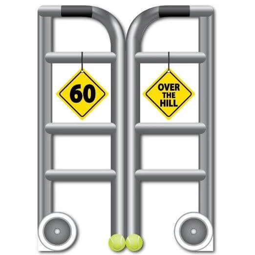 4' Giant Walker 60th Birthday Greeting Card