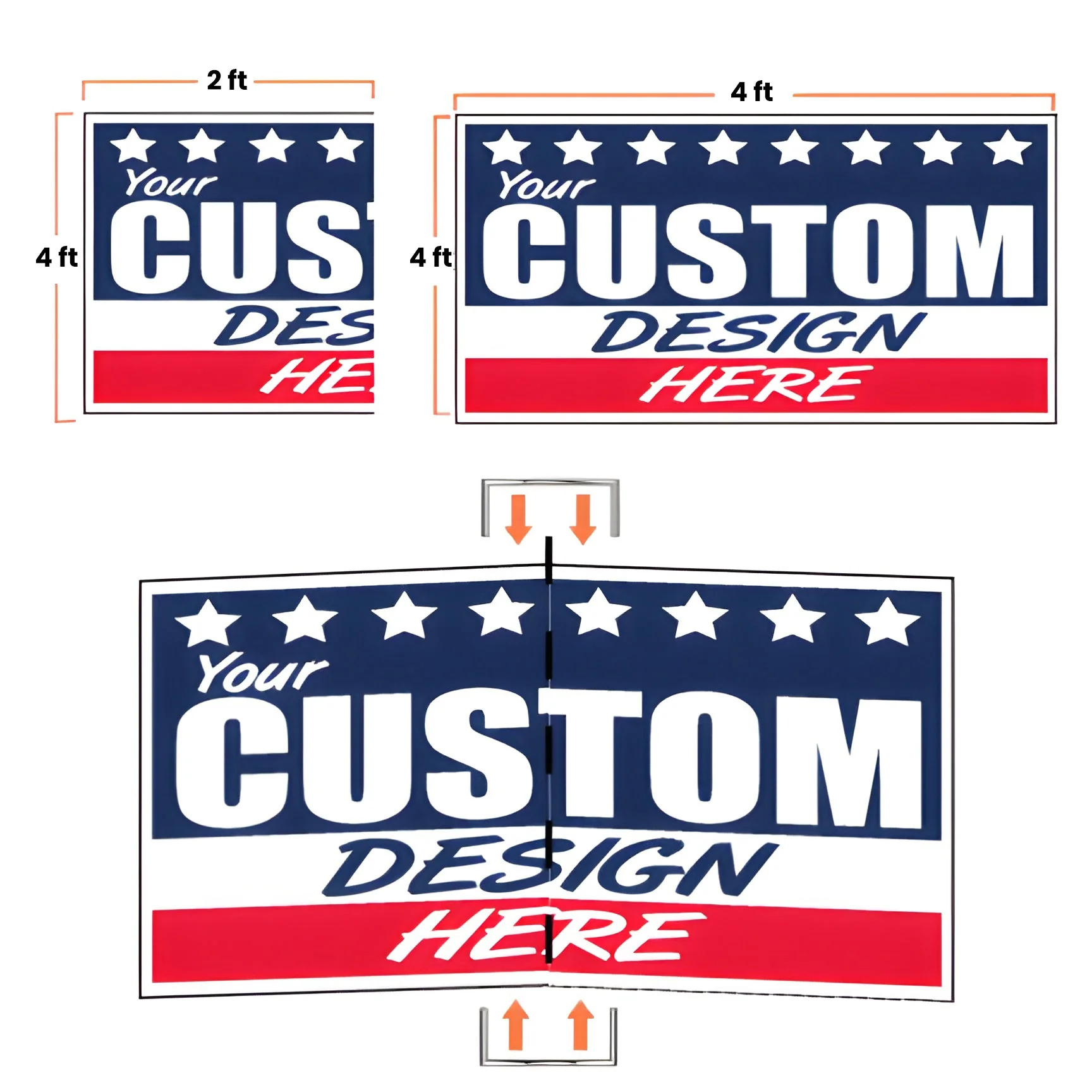 4'x4' Custom Foldable Road Signs - Image 2