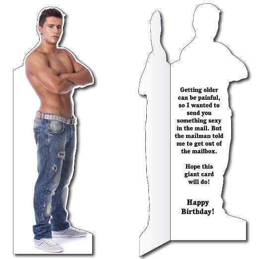 5'8" Sexy Man Birthday Life-Size Greeting Card
