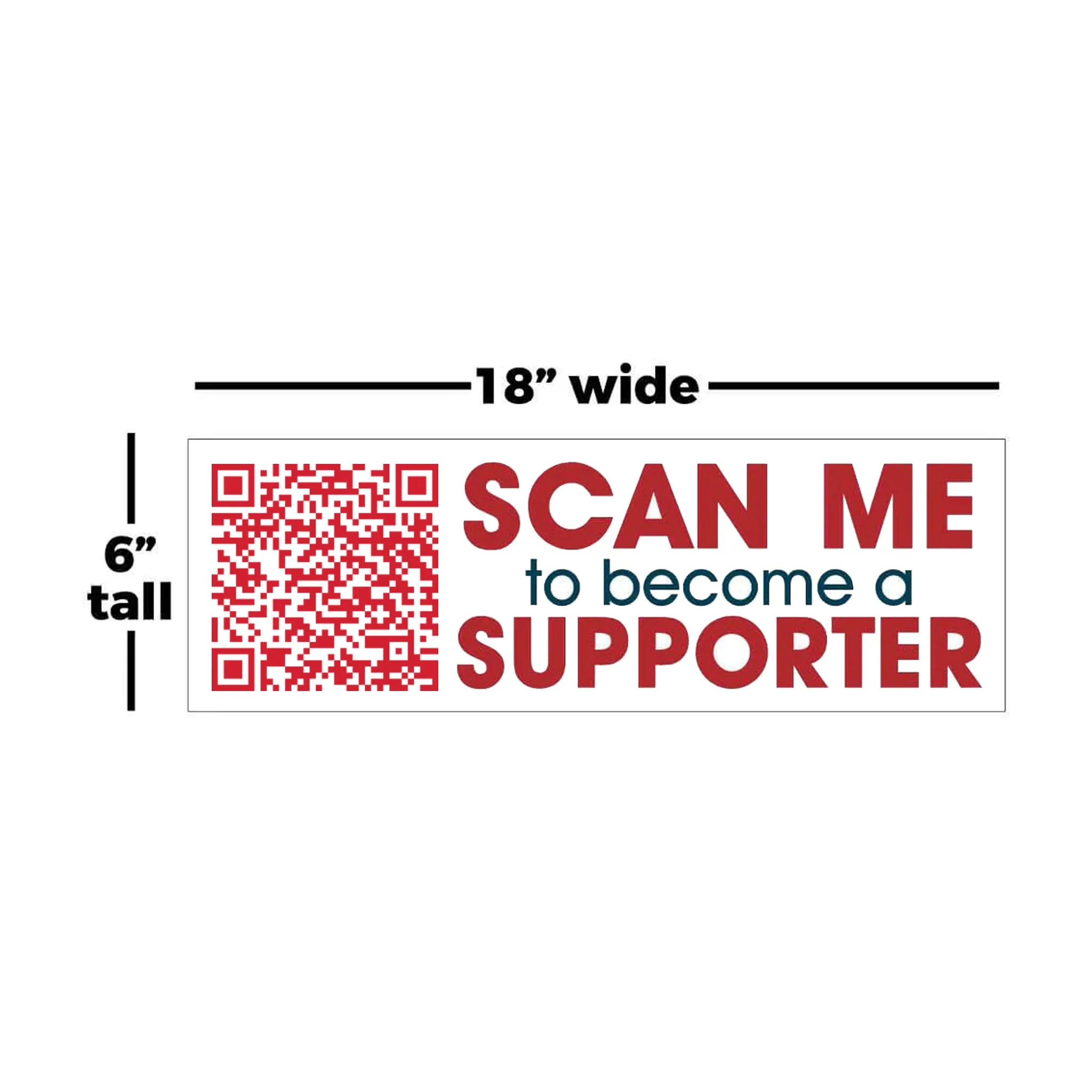 6"x18" QR Code Sign Rider for Yard Signs - Image 4