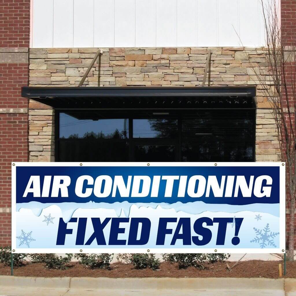 Air Conditioning Fixed Fast Vinyl Banner - Image 3