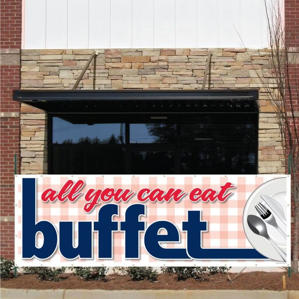 All You Can Eat Buffet Vinyl Banner - Image 4