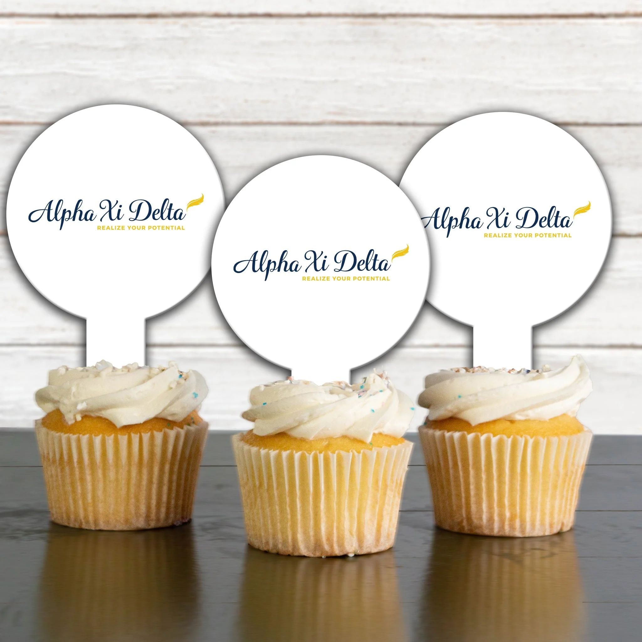 Alpha Xi Delta Cupcake Toppers - Image 3