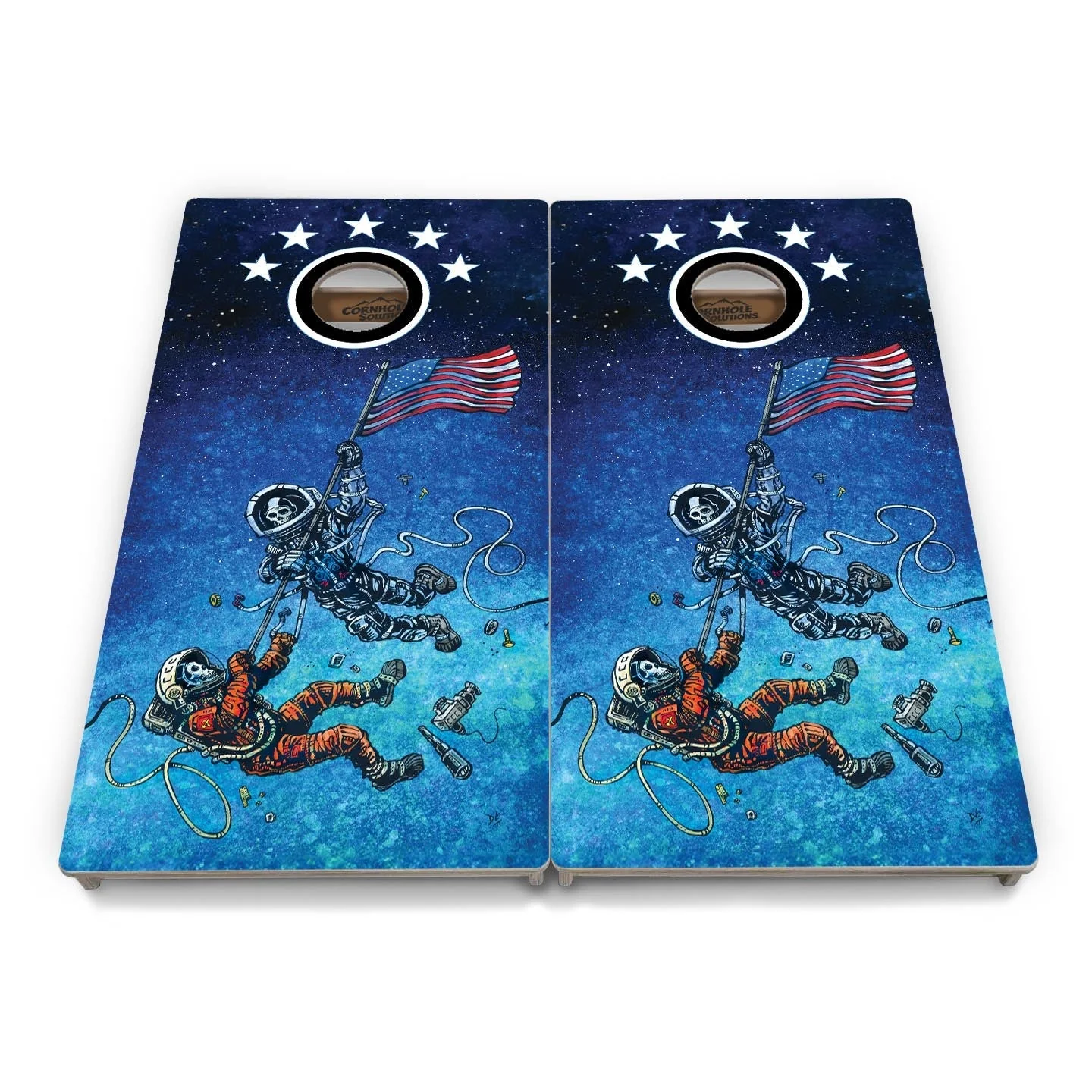 Artist Series Cornhole Boards - Professional Tournament Series - Space Race - Image 2