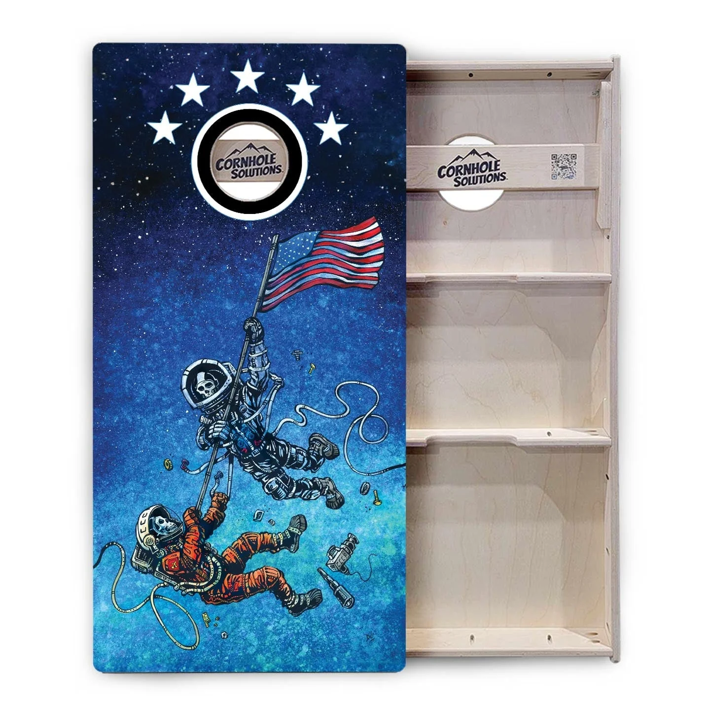 Artist Series Cornhole Boards - Professional Tournament Series - Space Race - Image 3
