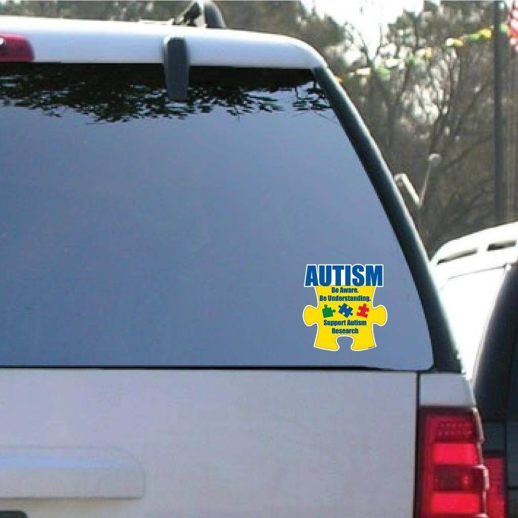 Autism Awareness Puzzle Piece "Be Aware..." Vinyl Decal
