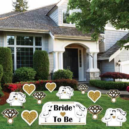 Bachelorette Bride to Be Yard Cards 13 pcs