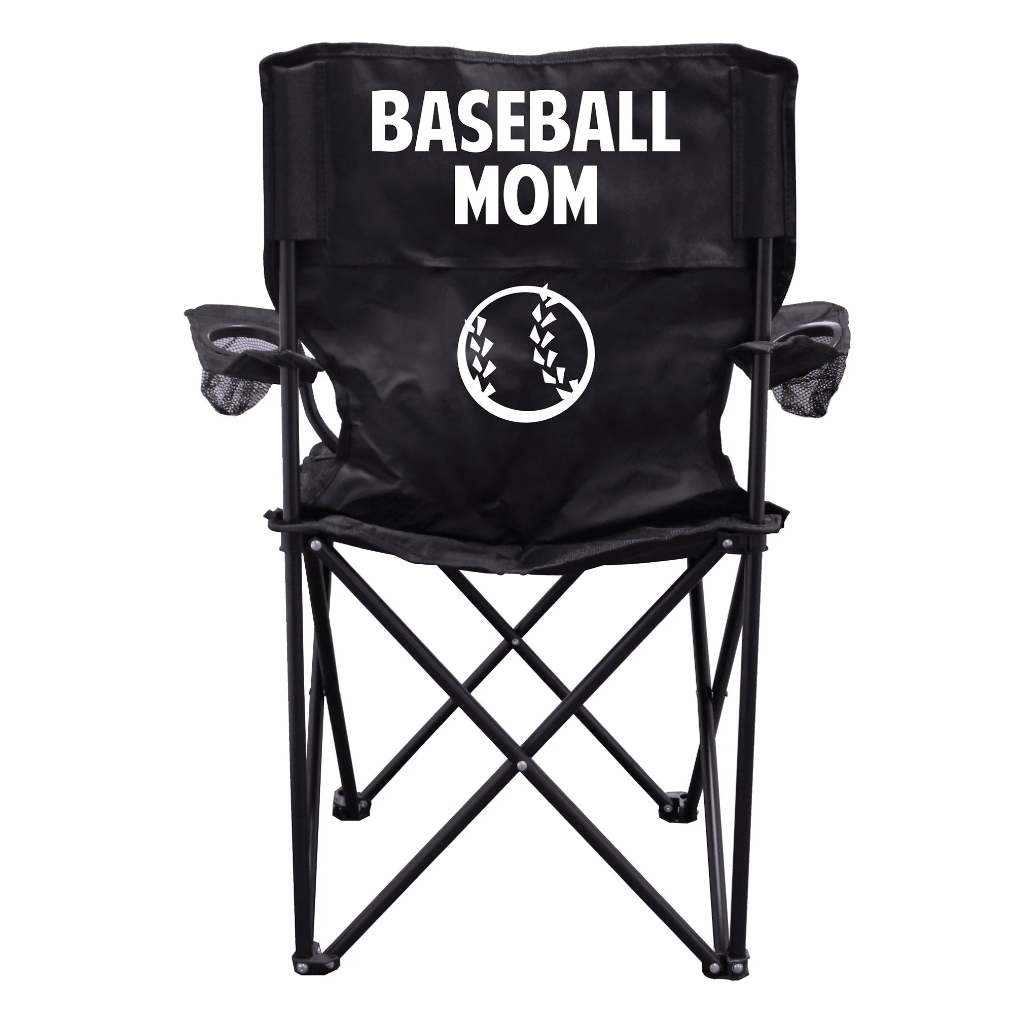 Baseball Mom Black Folding Camping Chair