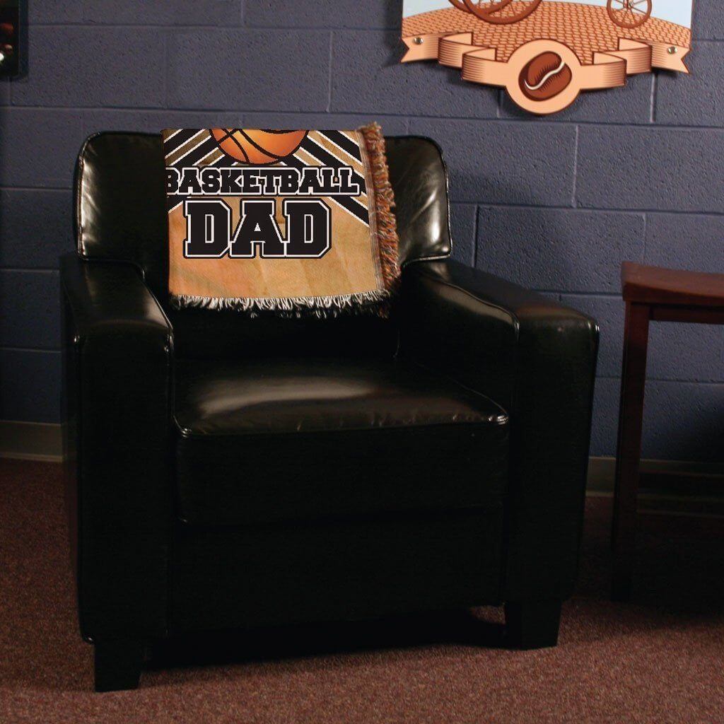 Basketball Dad Woven Blanket - Image 3