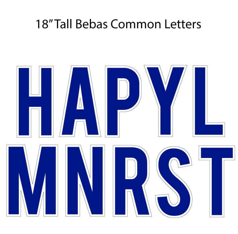 Bebas 18" Solid Color Common Yard Letters Set - Image 3