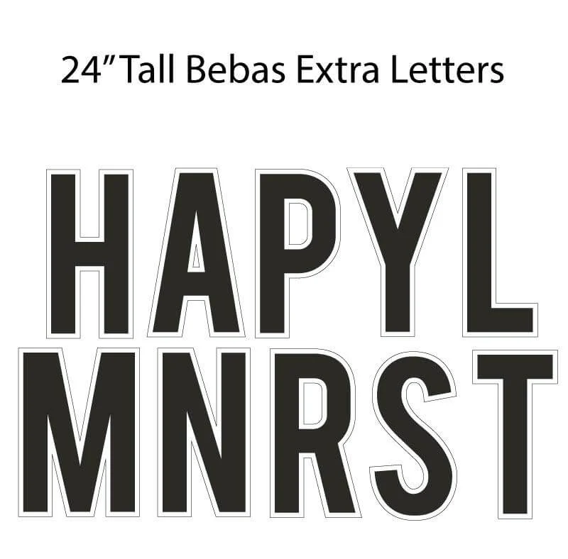 Bebas 22.75" Solid Color Common Yard Letters Set - Image 3