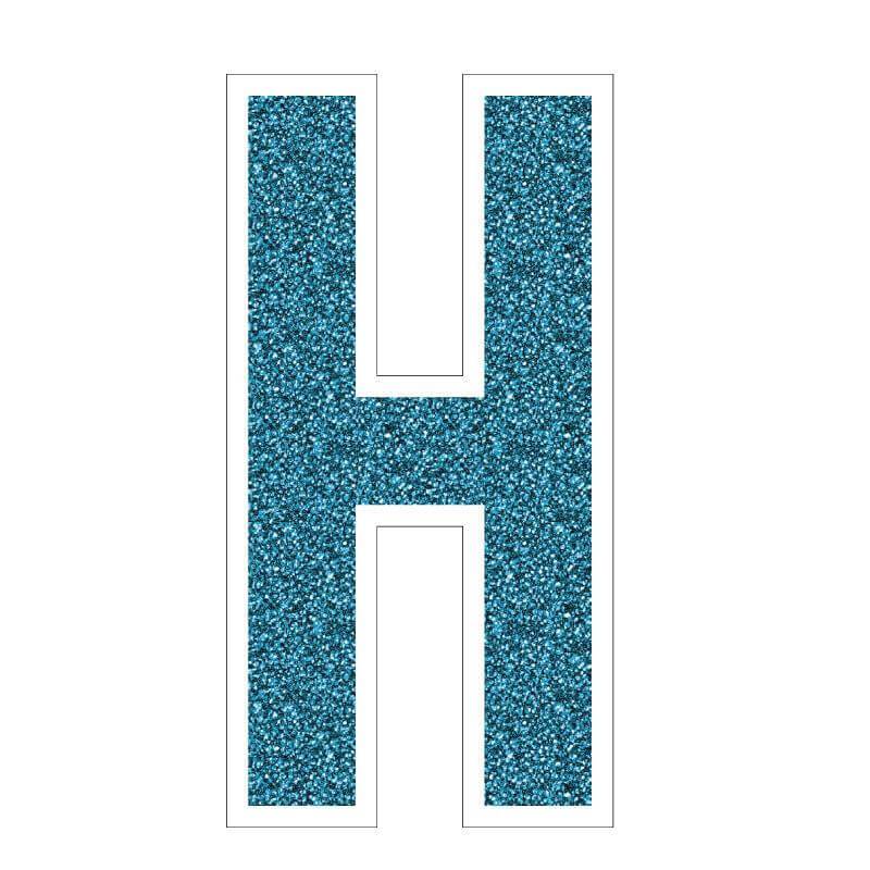 Bebas 22.75" Mermaid Faux Glitter Common Yard Letters Set - Image 3