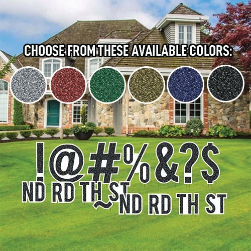 Bebas 22.75" Faux Glitter Special Characters Yard Letters 16 pcs